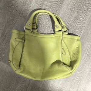 Cole Haan Green Shoulder Bag w/ Pebbled Leather (discounted - markings on back)